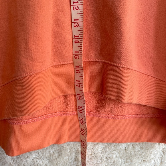 Oak + Fort Sweathshirt Womens One Size Fits All Orange Tops with Side Slit - Picture 4 of 7
